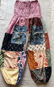 Jaif Textiles Handmade Patchwork Harem <b>Pants</b> Boho Cotton Lounge <b>Pants</b> with Pockets <b>Summer</b> Drawstring Unisex - Product Image 4