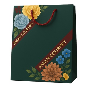 ถุงกระดาษงาช้างแบบย่อยสลายได้เป็นมิตรต่อสิ่งแวดล้อมบรรจุภัณฑ์สีดำสำหรับใส่กาแฟนม - Product Image 1