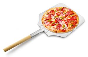 Utensilios de cocina sostenibles para pizza Henry Foodservice: Paleta para pizza de aluminio y madera con mango de madera - Product Image 2
