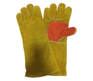 Premium Heavy-Duty Cow Split Leather Welding Gloves Industrial Safety <b>Fire</b> Proof and Heat Resistant Durable Reinforced Leather - Product Image 1
