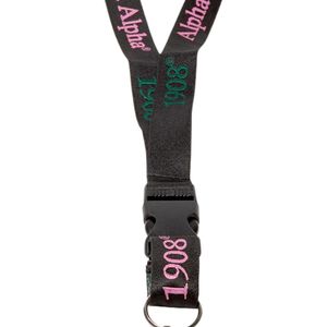 Black <b>Green</b> Lanyard Neck Strap Badge Holder Keychain ID Card Rope Accessory Printed Design Office Event Supply - Product Image 6