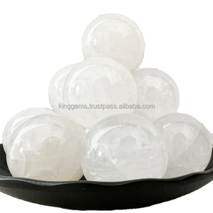 Sphère de cristal de quartz clair naturel poli, pierre précieuse de guérison, vente en gros - Product Image 4