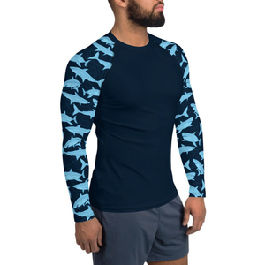 Camiseta Deportiva de Compresión de Manga Larga para Hombre con Diseño de Tiburón - Product Image 6