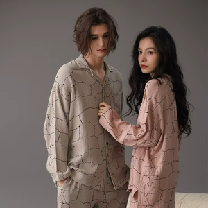 Loungewear Online <b>for</b> <b>Men</b>, Women & Kids LONG SLEEVE BUTTON up SLEEP <b>SET</b> Two-piece Cotton <b>Pajamas</b> PJ <b>Sets</b> - Product Image 6