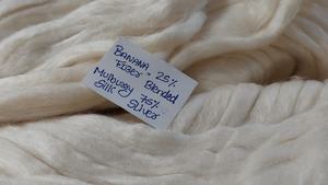 Matière première textile écologique durable, 25% fibre de banane, 75% fibre de soie, brillante, pour fil de luxe et filage à la main - Product Image 3