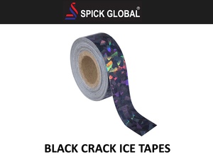 Cinta Reflectante Negra con Efecto Hielo Agrietado, Autoadhesiva, Holográfica, de Seguridad para Uso Industrial, Vial y en Vehículos - Product Image 2