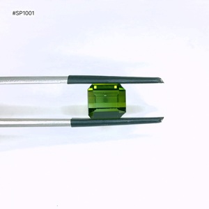 พลอยทัวร์มาลีนสีเขียวอ่อน เกรด 3A รูปทรงแปดเหลี่ยม น้ำหนัก 5.30 กะรัต เจียระไนแบบเหลี่ยม  ความใสระดับดี สีธรรมชาติ สำหรับใช้ในงานออกแบบเครื่องประดับ - Product Image 1