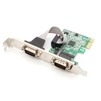 Carte d'extension série PCIE 2 ports, adaptateur de port COM PCI Express vers DB9 série industrielle RS232 pour ordinateur de bureau