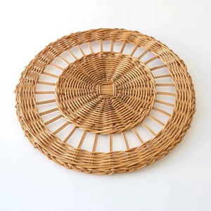 Assiette de présentation en rotin durable, dessous de plat en osier naturel résistant à la chaleur pour la salle à manger - Product Image 2