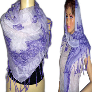Lightweight Printed Fringe Cotton Voile Scarf Soft Breathable Stylish Everyday <b>Wrap</b> for Women Elegant Fashion Accessory - Product Image 3