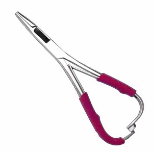 Ciseaux de pêche robustes en acier inoxydable noir avec poignée antidérapante pour couper les lignes tressées - Product Image 5