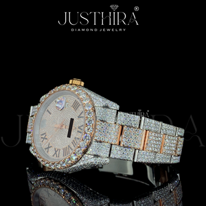 Montres-bracelets de luxe pour hommes à quartz, tendance, avec diamants Moissanite, en vente chaude, du meilleur fournisseur indien, prix d'usine - Product Image 4