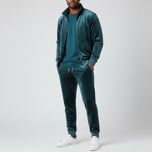 Survêtement en velours de haute qualité, nouveau design streetwear, vêtements de sport pour hommes, costume en velours, survêtements en velours luxueux et confortables pour hommes - Product Image 1