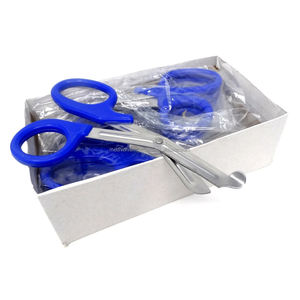 Tijeras para Paramédicos y Enfermeras de 7.5 Pulgadas con Mango Azul, Tijeras de Trauma EMT, Instrumentos Médicos Manuales de Acero Inoxidable, Certificación CE ISO, OEM ODM - Product Image 2