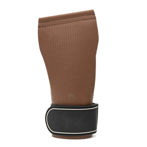 Agarraderas de Cuero para Levantamiento de Pesas, Diseño Personalizado, Sin Tiza, Sin Dedos, Antideslizantes, Correa de Muñeca Ajustable, para Gimnasio y Cross Training - Product Image 2