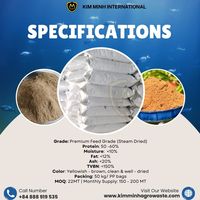Farine de poisson premium, riche en protéines, ingrédient pour l'alimentation animale en aquaculture, Kim Minh International Ho Chi Minh Vietnam, sac PP 12 kg