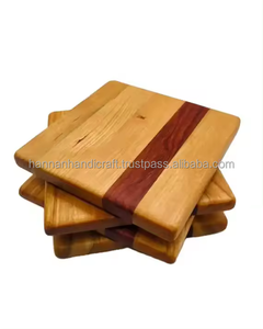 Sous-verres en bois personnalisables de qualité supérieure, design artisanal écologique, élégance fonctionnelle, protège les tables des déversements, pour la maison et le bureau - Product Image 3