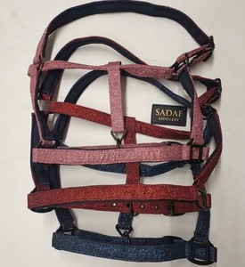 Harnais pour cheval en nylon pailleté, réglable, avec coussin doux, boucle en acier inoxydable, logo personnalisé, SADAF SADDLERY SS-GH-0786 - Product Image 4