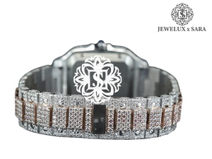 Montre de luxe à cadran romain automatique de qualité supérieure avec diamants Mossiante pour hommes, disponible pour l'exportation - Product Image 2