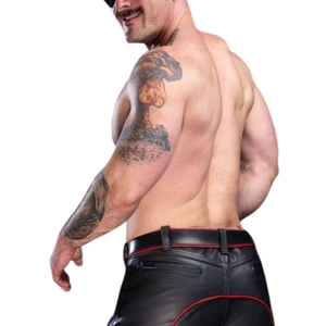 Mens Piped Leather <b>Belt</b> Five Color Options Premium Genuine Leather <b>Belt</b> Durable Hardware Classic Club Wear - Product Image 5