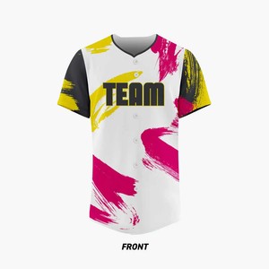 Camiseta de Béisbol Sublimada Personalizada con Gráficos a Medida, Cierre Completo con Botones, Ropa Deportiva Transpirable para Jóvenes - Product Image 1