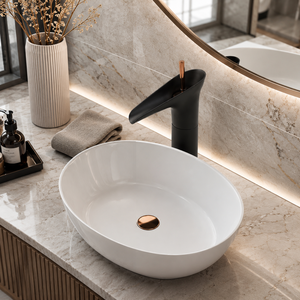 Robinet de lavabo mural minimaliste en laiton, 2 trous, monocommande, capteur tactile, sans poignée, contrôle fluide de l'eau, finition durable - Product Image 3