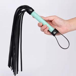 Fouet en cuir PU sur mesure pour l'entraînement des chevaux et le cosplay, avec pompon en cuir, fétiche BDSM - SPALL JP SPORTS SJS-HF-0037 - Product Image 2