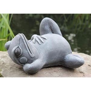 Sculpture de chat en métal coulé à la main, finition patine verte antique, style vintage, statue de chat pour la décoration de jardin et de pelouse - Product Image 5