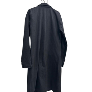 Manteau long en jean pour femme, style trench, double boutonnage, à lacets, coupe ample, pour printemps, automne et hiver, couleur noire - Product Image 3
