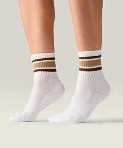 Calcetines de Yoga y Pilates Antideslizantes con Franjas, Calcetines de Pilates Personalizados con Agarre Fuerte, Longitud Media, para Entrenamiento con Reformer, JZVINA, para Mujer - Product Image 2