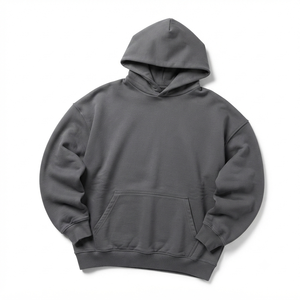 350GSM Custom Heavy <b>Weight</b> Hip Hop Solid Color Oversize Fashion Hoodies Loose Fit Thick Heavy Plain Design Premium Hoodie - Product Image 1