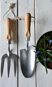 Ensemble d'outils de jardinage en cuivre de qualité supérieure avec manche en bois, truelle, pique et sécateur pour le jardinage - Product Image 4