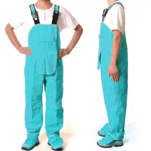 Cowhide Split Leather Industrial Heavy Duty Welding Suits Polyester Flame Retardant <b>Construction</b> <b>Jacket</b> for Men Comfortable <b>Work</b> - Product Image 4