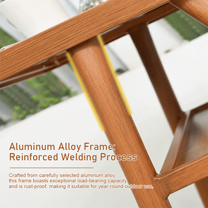 <span class=keywords><strong>Set</strong></span> di Mobili da Giardino in Alluminio <span class=keywords><strong>e</strong></span> Rattan Impermeabile Stile Moderno, Tavolo <span class=keywords><strong>e</strong></span> <span class=keywords><strong>Sedie</strong></span> Salvaspazio per Cortile o Hotel - Product Image 2