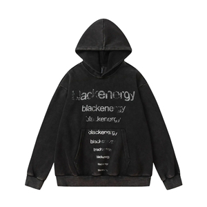 Sweat-shirts en molleton 100% coton sur mesure pour hommes, grandes tailles, impression numérique/sérigraphie personnalisée, style Y2K, sweat-shirt lavé - Product Image 1