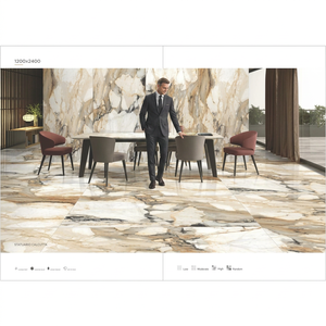 กระเบื้องพอร์ซเลน Statuario Slim Sintered Stone ขนาด 1200x2400x6 มม. สำหรับโครงการตกแต่งผนังและห้องครัวในเพนท์เฮาส์หรู - Product Image 2