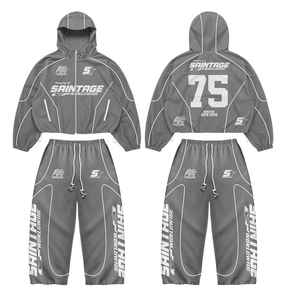 Chaqueta de Invierno Personalizada, Resistente al Agua y al Viento, con Ribete Reflectante, Estilo Jogger, Corte Holgado, Ajustable en el Bajo, de Poliéster Satinado - Product Image 1