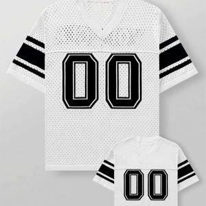 Maillot de football américain personnalisé pour femme en maille, coupe courte, respirant, en polyester, uniforme d'équipe personnalisé, production en gros OEM - Product Image 3