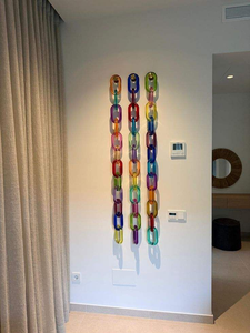 Cadena Decorativa Colgante Hecha a Mano con Eslabones de Acrílico/Resina, Decoración Moderna para el Hogar, Ecológica y Removible, Hecha en India - Product Image 2