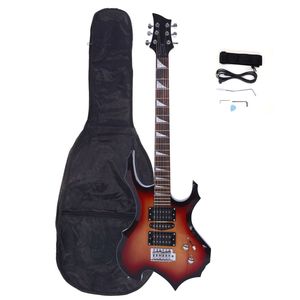 Borsa per Chitarra con Design a Fiamma, Pickup HSH, Interruttore a Levetta Colore Tramonto - Product Image 1