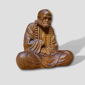 Elegante Estatua de Mago Zen de Madera de Palisandro, Escultura Religiosa Tallada a Mano para el Hogar u Oficina - Product Image 3