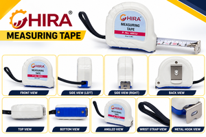 HIRA 40031 ตลับเมตรแบบม้วนเก็บอัตโนมัติ 3 ม./5 ม. พร้อมใบมีดเหล็กที่มองเห็นได้ชัดเจน - Product Image 4