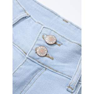 2025 <b>Women's</b> High-Waisted Straight Leg <b>Jeans</b> Breathable Boyfriend Denim Pants Pockets XL <b>Light</b> <b>Blue</b> Side Feel Breathable XL - Product Image 5