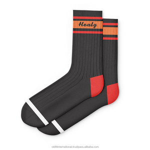 Nueva tendencia, calcetines de algodón de marca con logotipo personalizado de alta calidad para hombres, calcetines deportivos coloridos Unisex para adultos - Product Image 4