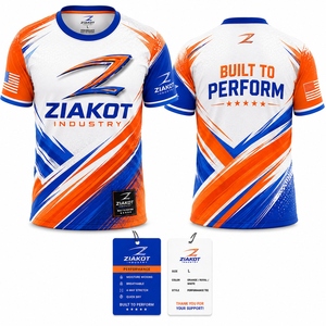 Camiseta Deportiva ZIAKOT para Hombre, Diseño Nuevo, Personalizada, Negra, Naranja y Blanca, con Patrón 3D de Palmeras Tropicales Hawaianas - Product Image 4