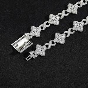 Pulsera de Diamantes Moissanite Estilo Hip Hop para Hombre y Mujer, Pulsera de Cadena Cubana de Lujo con Incrustaciones de Diamantes para Fiestas y Bodas - Product Image 5