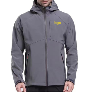 Veste polaire à capuche pour homme, coupe-vent, fermeture éclair, vêtements d'extérieur pour l'hiver, coupe régulière, matière polyester - Product Image 2