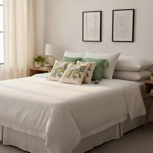 SOGA Juego de 5 Fundas de Almohada de Tela para Decoración del Hogar, Diseño Chevron Verde con Borlas y Estampado Botánico, Modelo D0100X3N6N2 - Product Image 5