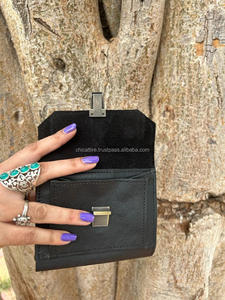 Nuovi veri capelli fatti a mano su pelle di pelliccia di cuoio piccoli portafogli moneta molto elegante e resistente vera pelliccia di vacchetta portafogli in pelle - Product Image 6