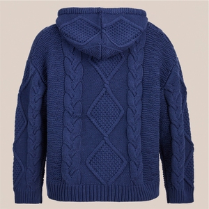 Sweat à capuche en jersey tricoté épais, coupe classique, mélange de coton, effet délavé vintage, streetwear, pull-over, séchage rapide, homme - Product Image 5